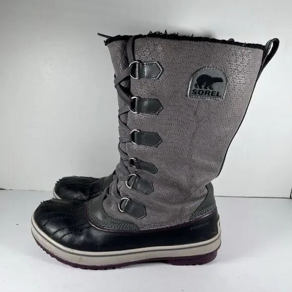 Sorel Tivoli Waterproof Calf High Lace Up Snow Boots Women's Size 9 - Picture 3 of 7